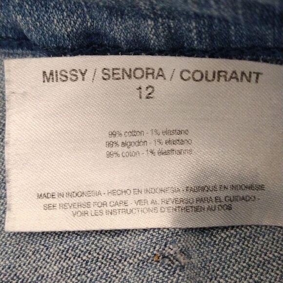 Y2K High Rise Straight Leg Capri Jeans with Pockets Size 12 - Picture 12 of 12